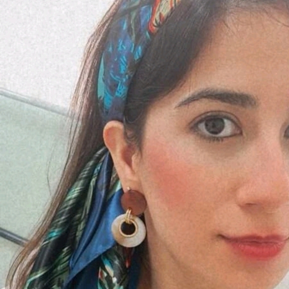 💖 Square Colorful Hair or neck Scarf - Picture 10 of 12